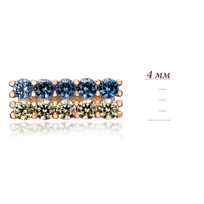 12345 Золоті пусети з фіанітами. Артикул 23243/01/0/4475 12345 грн8,742 12345