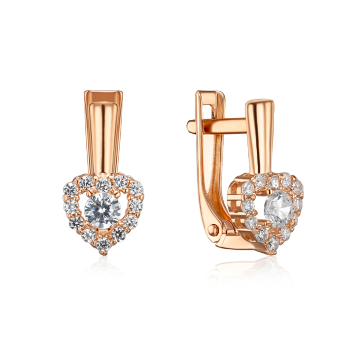 12345 Золоті сережки з фіанітами. Артикул 23369/01/0/47 12345 грн5,147 12345