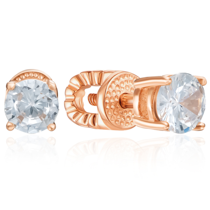 12345 Золоті пусети з фіанітами. Артикул 23470/01/1/72 12345 грн12,725 12345