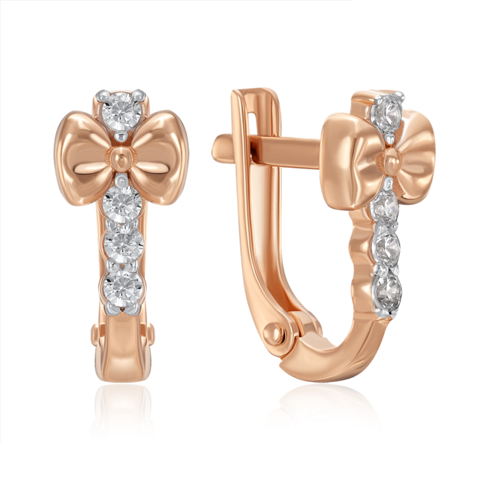 12345 Золоті сережки з фіанітами. Артикул 23646/01/1/3 12345 грн5,743 12345