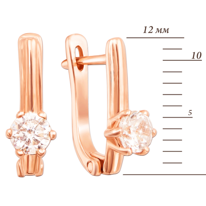 12345 Золоті сережки з фіанітами. Артикул 2978 12345 грн6,721 12345