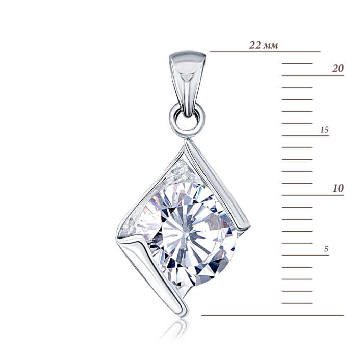 12345 Срібна підвіска з фіанітом. Артикул 2P14719-P/12/1 12345 грн1,308 12345