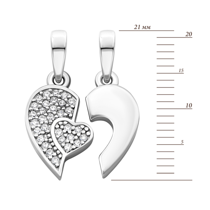 12345 Срібна парна підвіска. Артикул UG530205 12345 грн1,623 12345