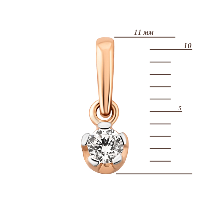 12345 Золота підвіска з фіанітом. Артикул UG5310025010101 12345 грн1,951 12345