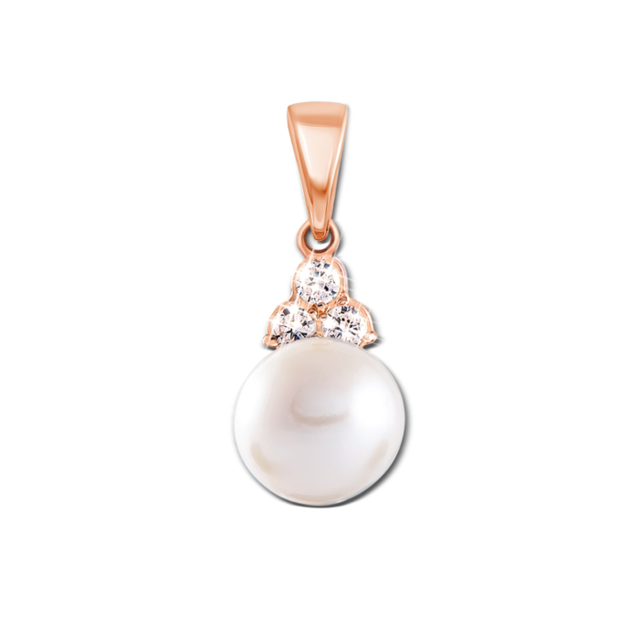 12345 Золота підвіска з перлиною і фіанітами. Артикул 31114 с к 12345 грн8,763 12345