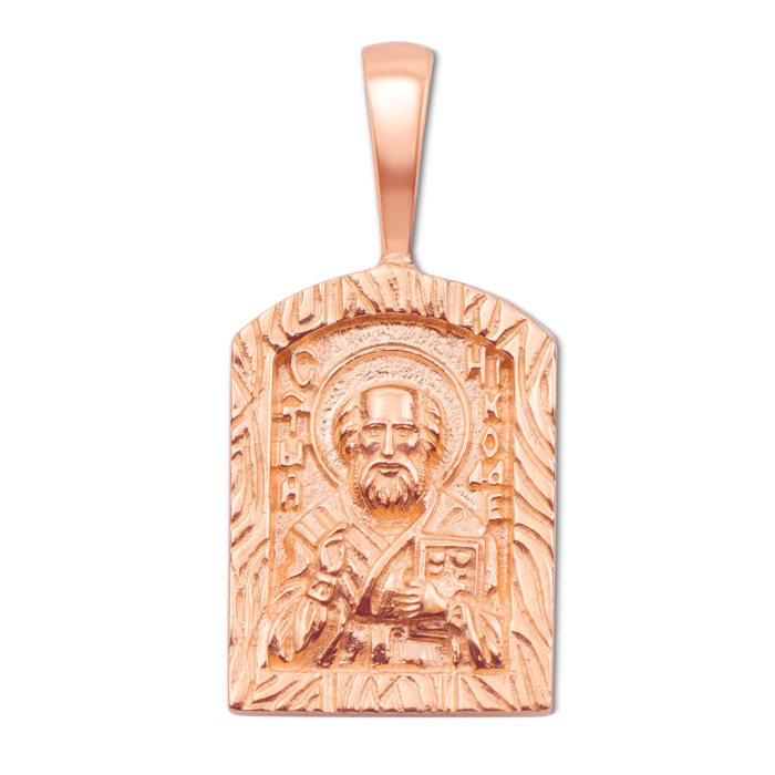 12345 Золота підвіска-іконка «Св. Микола Чудотворець». Артикул 31377 12345 грн17,229 12345