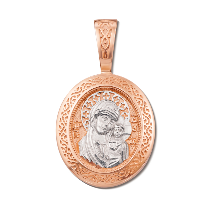 12345 Золота підвіска-іконка Божої Матері «Казанська». Артикул 31393/1 12345 грн29,093 12345