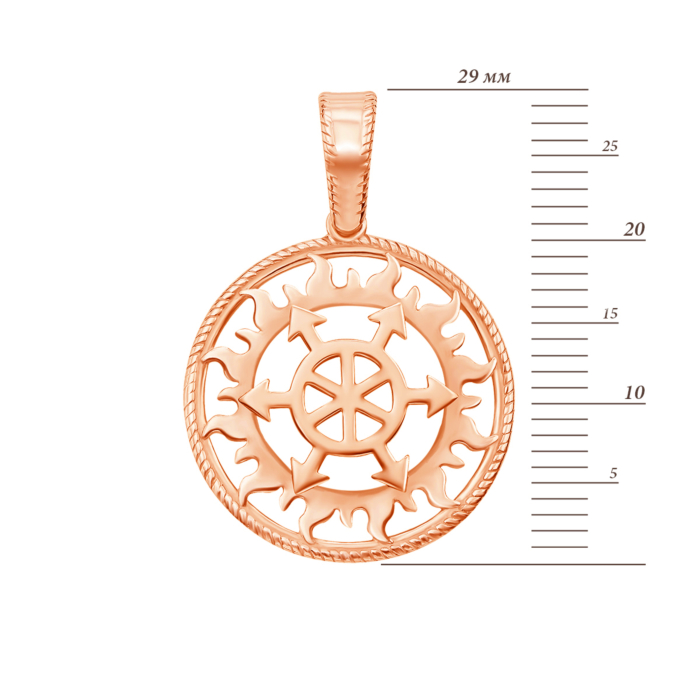 12345 Золота підвіска-оберіг «Щит Перуна». Артикул 31624/01/0 (31624) 12345 грн10,167 12345