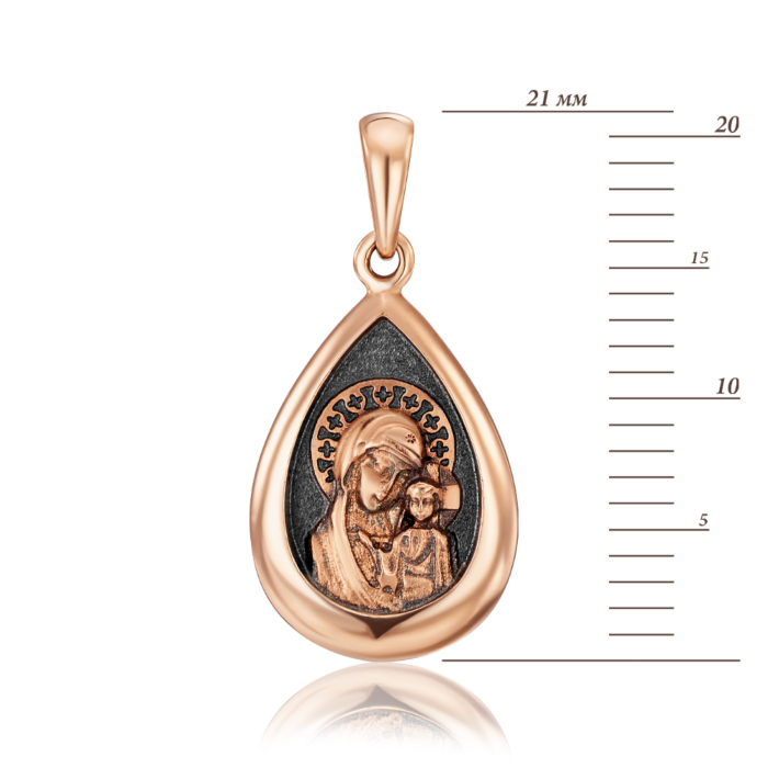 12345 Золота підвіска-іконка Божої Матері Казанська. Артикул 31654-2/01/1 12345 грн8,614 12345