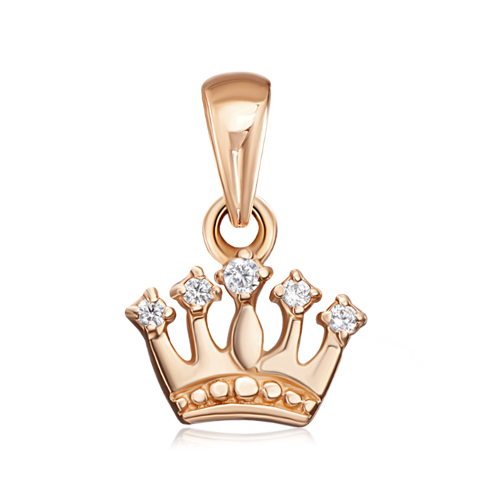 12345 Золота підвіска «Корона» з фіанітами. Артикул 31664/01/0/36 12345 грн2,084 12345