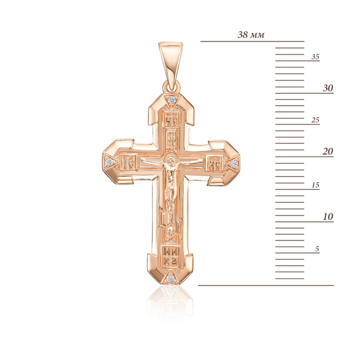 12345 Золотий хрестик з фіанітами. Артикул 32108/01/0/13 12345 грн16,335 12345