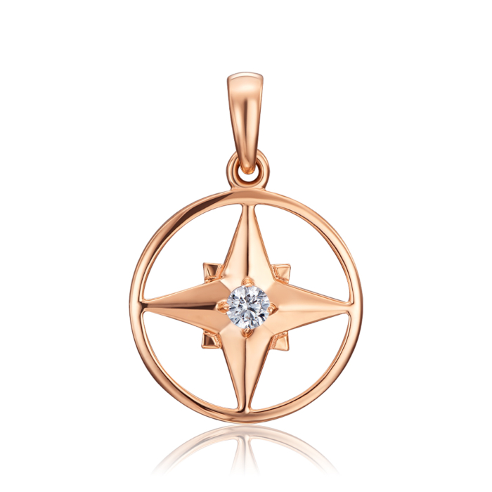 12345 Золота підвіска з фіанітом. Артикул 32271/01/0/52 12345 грн3,446 12345