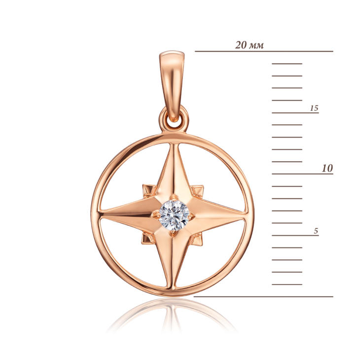 12345 Золота підвіска з фіанітом. Артикул 32271/01/0/52 12345 грн3,446 12345