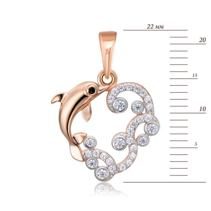 12345 Золота підвіска з фіанітами. Артикул 32274/01/1/576 12345 грн6,083 12345