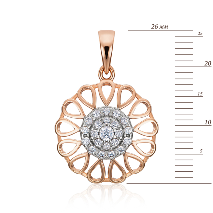 12345 Золота підвіска з фіанітами. Артикул 32297/01/1/45 12345 грн5,317 12345