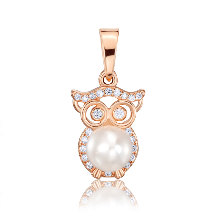 12345 Золота підвіска з перлиною та фіанітами. Артикул 32341/01/1/3503 12345 грн7,019 12345