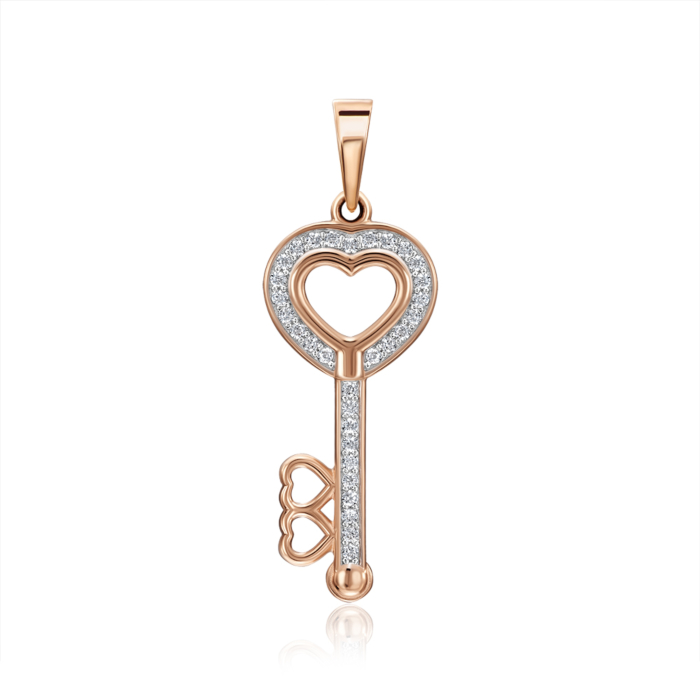 12345 Золота підвіска Ключик з фіанітами. Артикул 32592/01/0/1 12345 грн5,785 12345