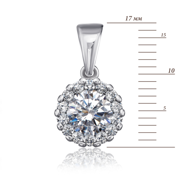 12345 Срібна підвіска з фіанітами. Артикул 35158/12/1/1901 12345 грн1,781 12345