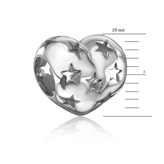 12345 Срібна намистина шарм «Серце» без вставки. Артикул 35167/12/1 12345 грн1,171 12345