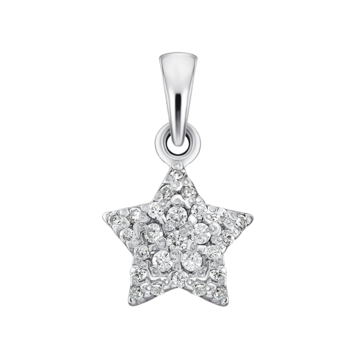 Серебряная подвеска с фианитами. Артикул 35179/12/1/36