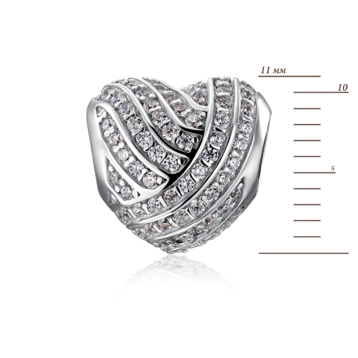 12345 Срібна підвіска шарм з фіанітами. Артикул 35739/12/1/1 12345 грн1,868 12345