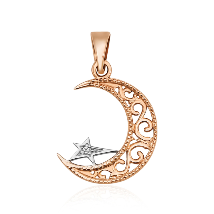 12345 Золота підвіска "Мусульманський півмісяць". Артикул 3771 12345 грн5,360 12345