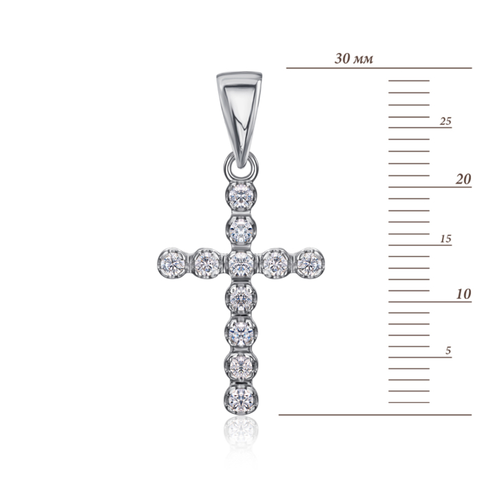 12345 Золотий хрестик з фіанітами. Артикул 3801/б (3801/02/1/17) 12345 грн5,439 12345