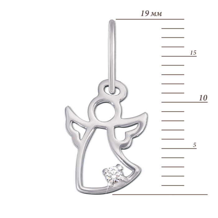 12345 Золота підвіска «Янгол» з фіанітом S Zirconia. Артикул 3818/б SW 12345 грн2,671 12345