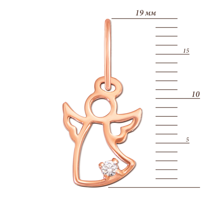 12345 Золота підвіска «Янгол» з фіанітом S Zirconia. Артикул 3818/SW 12345 грн2,574 12345