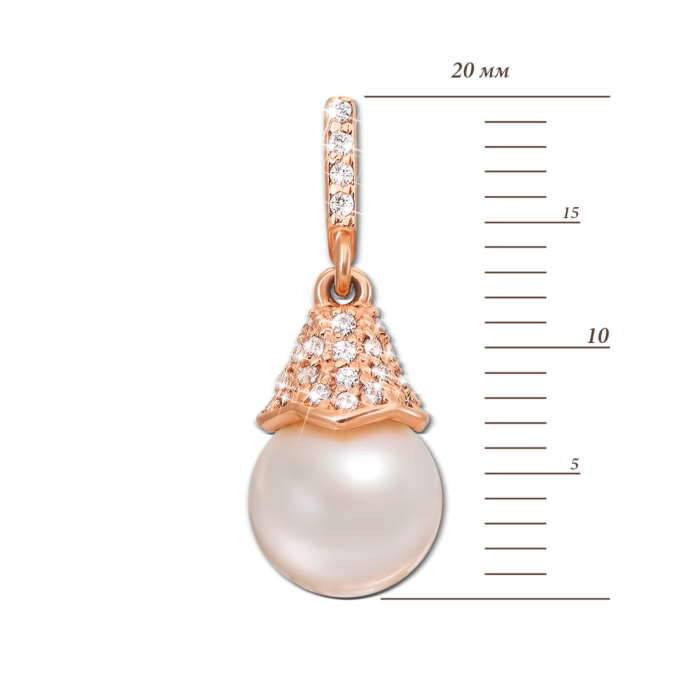 12345 Золота підвіска з перлиною та фіанітами. Артикул 3849 с 12345 грн8,337 12345
