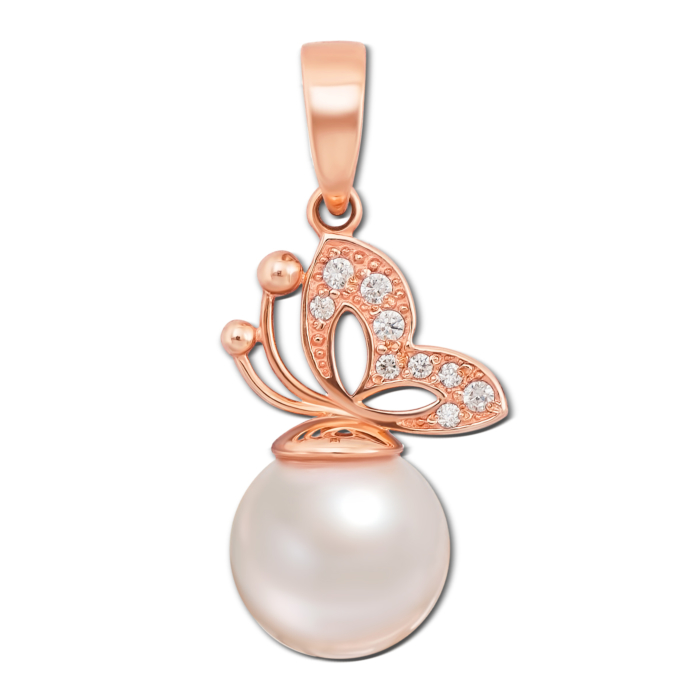 12345 Золота підвіска з перлиною і фіанітами. Артикул 3906 кс 12345 грн7,657 12345