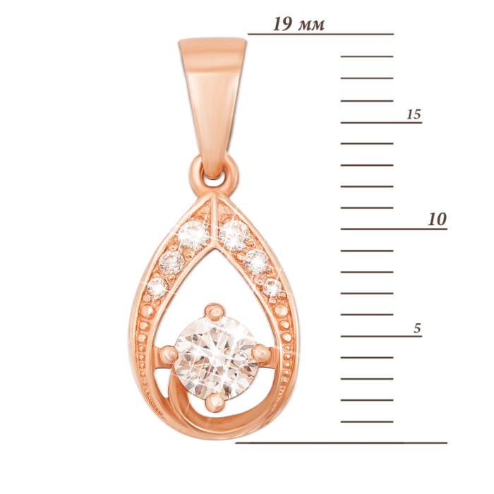 12345 Золота підвіска з фіанітами. Артикул 3972 кс 12345 грн3,208 12345