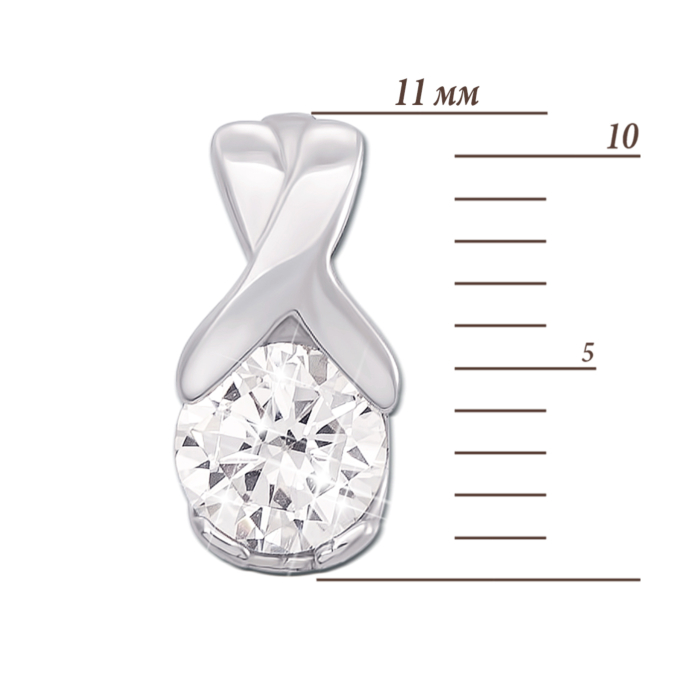 Золотая подвеска с фианитом. Артикул 3991/б