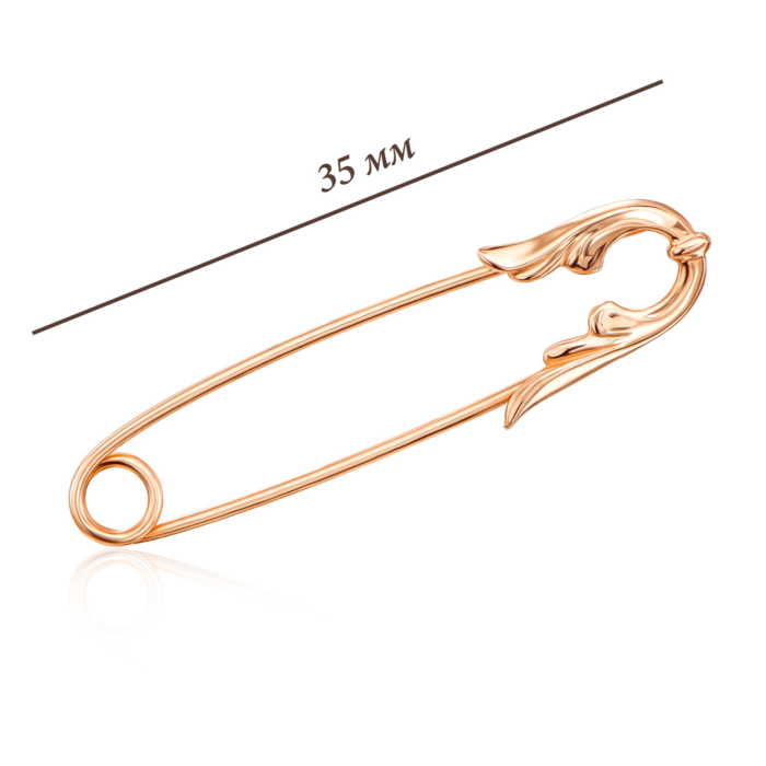 12345 Золота брошка-булавка без вставки. Артикул 4090 12345 грн4,466 12345