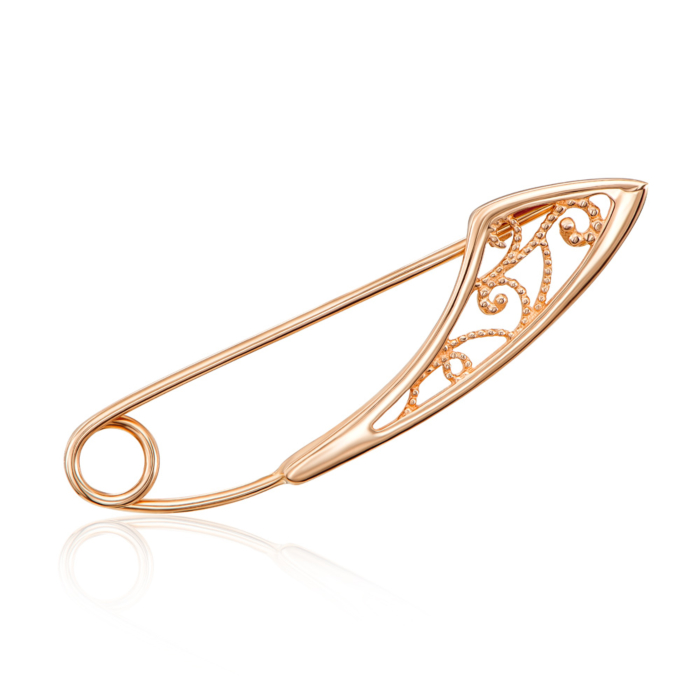 12345 Золота брошка-булавка без вставки. Артикул 4092 12345 грн5,530 12345