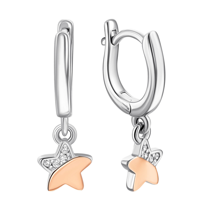 12345 Срібні сережки-підвіски з фіанітами. Артикул UG5500846-СЗНРл.к 12345 грн2,826 12345