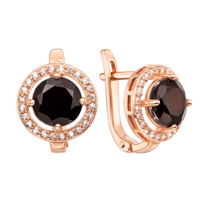 12345 Золоті сережки з гранатом і фіанітами. Артикул 50300/гр 12345 грн14,407 12345