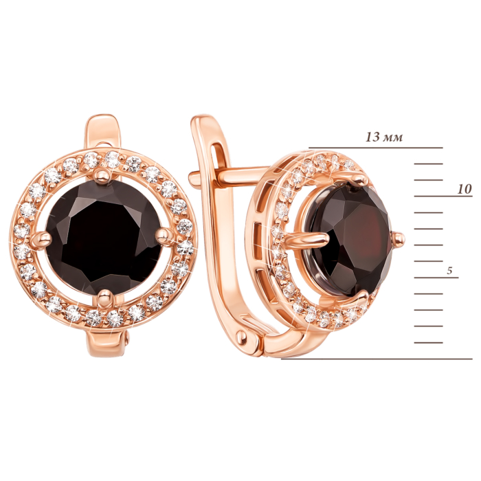 12345 Золоті сережки з гранатом і фіанітами. Артикул 50300/гр 12345 грн14,407 12345