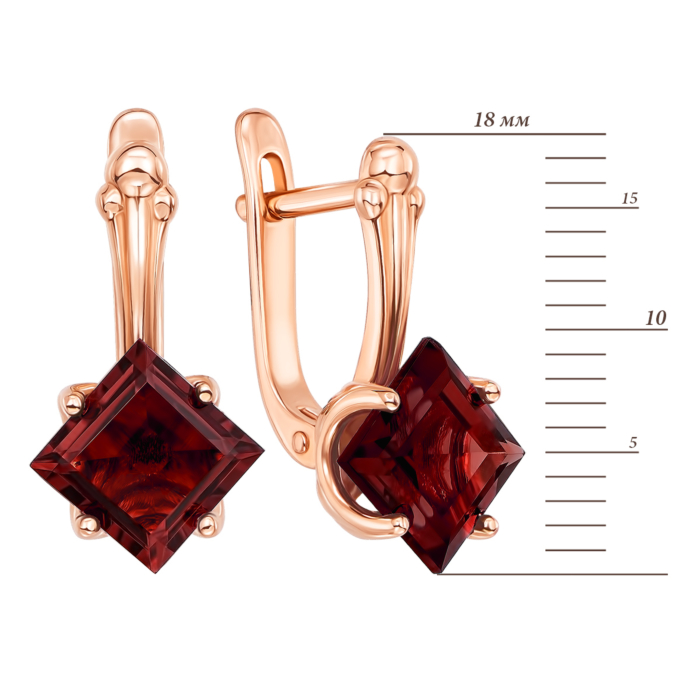 12345 Золоті сережки з гранатом. Артикул 50399/гр 12345 грн15,259 12345