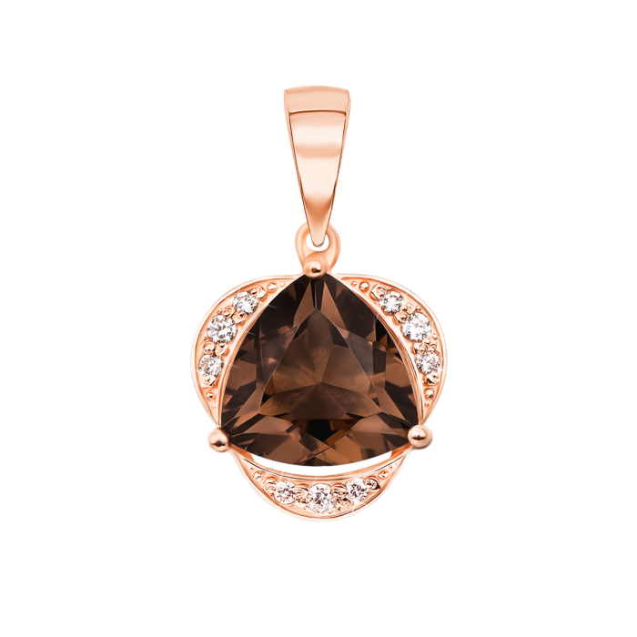 12345 Золота підвіска з раухтопазом і фіанітами. Артикул 50440/раух кс 12345 грн9,704 12345