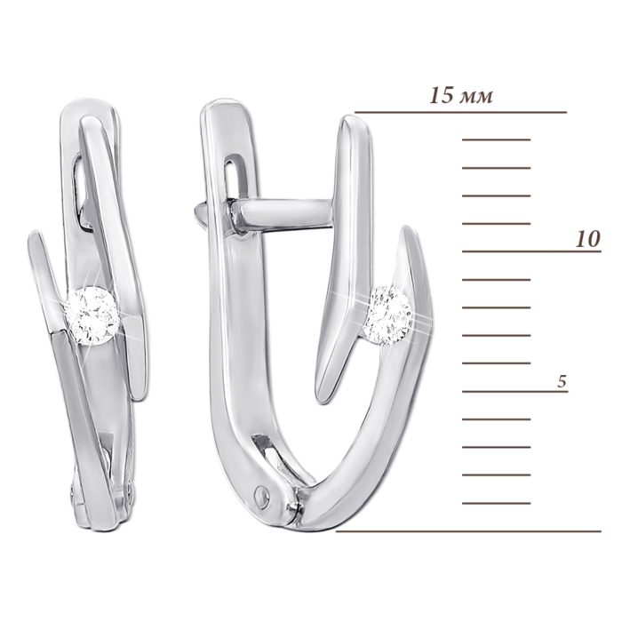 12345 Золоті сережки з діамантами. Артикул 50714/2б 12345 грн20,516 12345