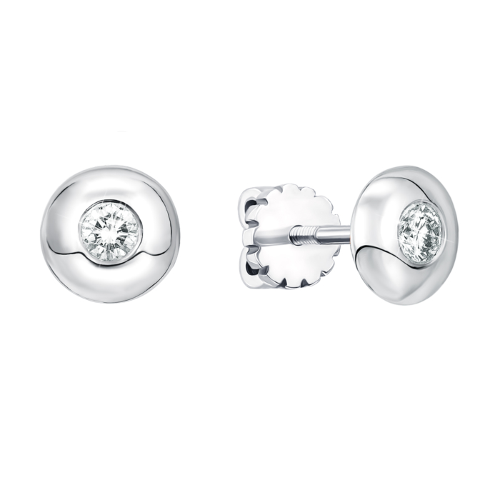 Золоті пусети з діамантами. Артикул 50850/2.5б