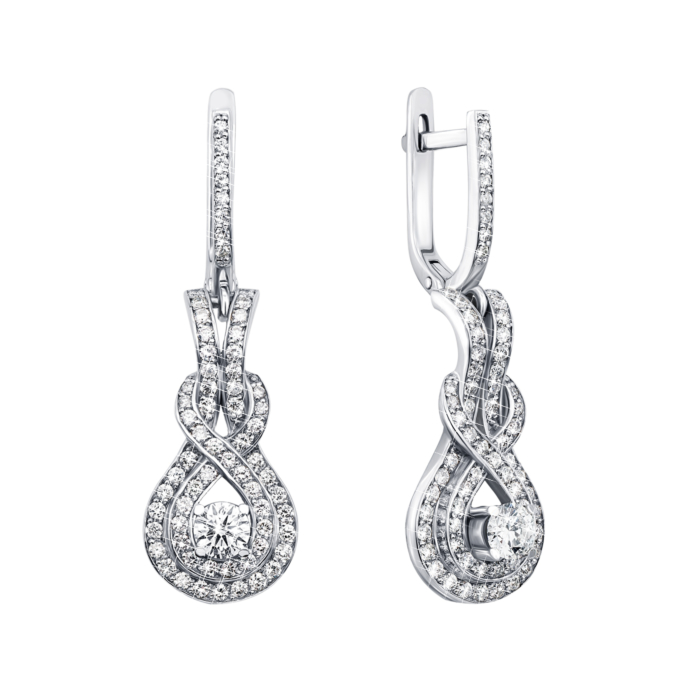 Золотые серьги с бриллиантами. Артикул 51703/4б