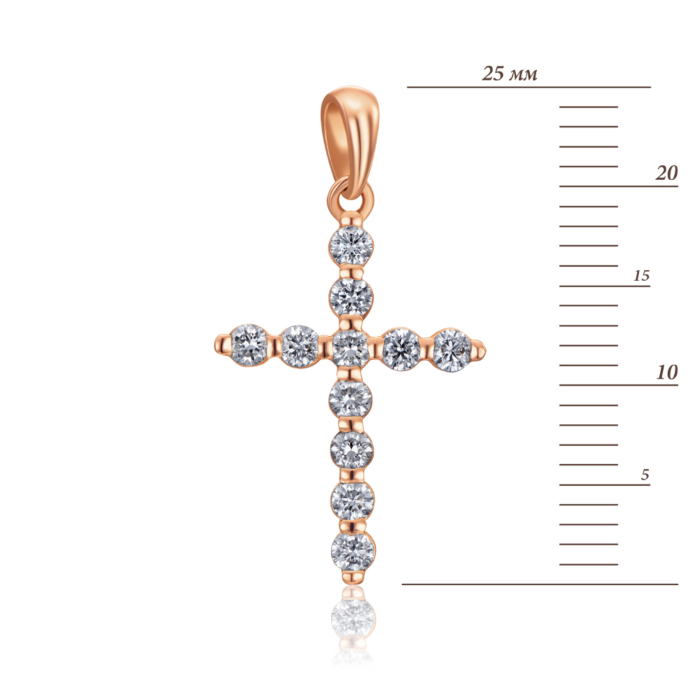 12345 Золотий хрестик з діамантами. Артикул 51923/2 12345 грн49,140 12345