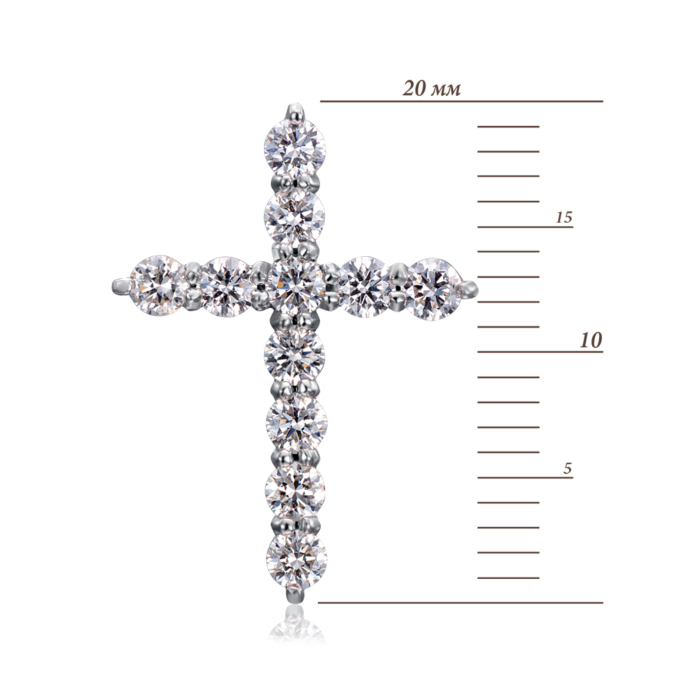 12345 Золотий хрестик з діамантами. Артикул 51928-1/02/1/8556 12345 грн83,538 12345