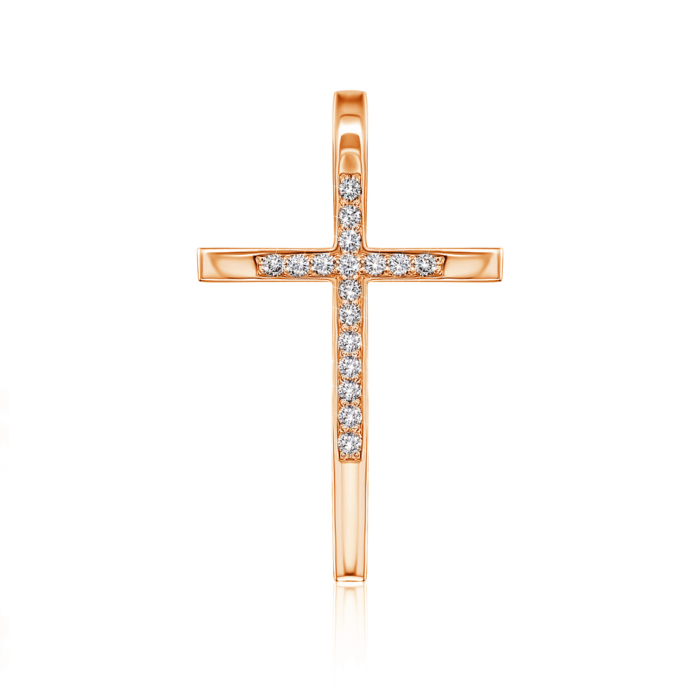 12345 Золотий хрестик з діамантами. Артикул 51941/01/1/9023 12345 грн12,285 12345