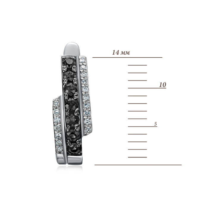 12345 Золоті сережки з діамантами. Артикул 520069/02/1/10401 12345 грн34,889 12345