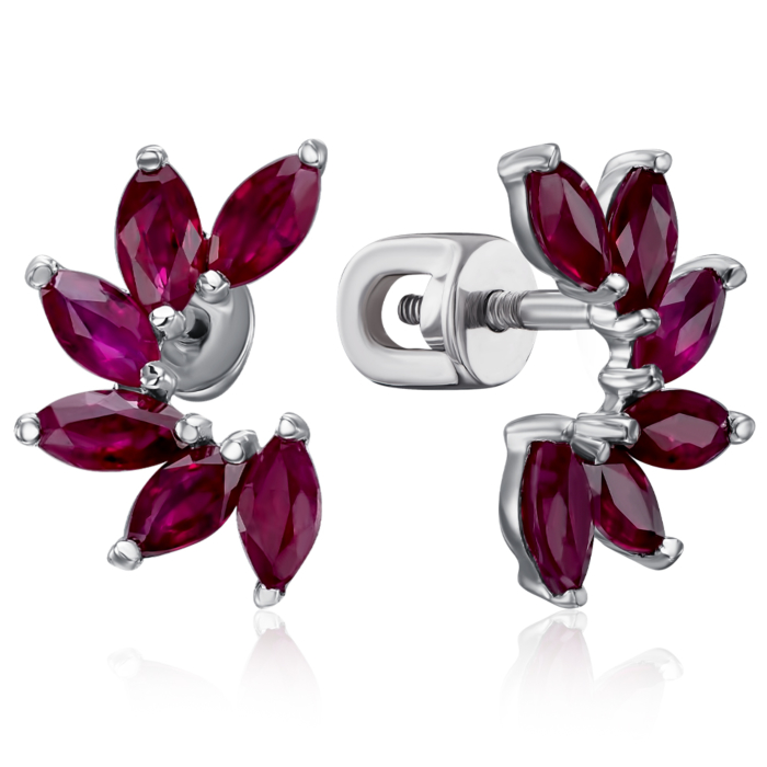 12345 Золоті пусети з рубінами. Артикул 520113/02/1/10621 12345 грн19,410 12345