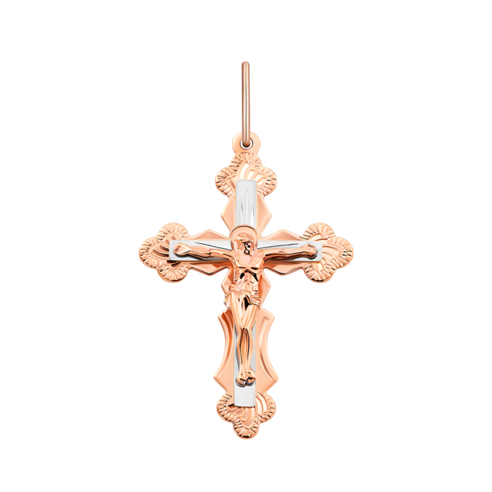 12345 Золотий хрестик. Розп'яття Христове. Артикул UG5522102 12345 грн7,834 12345