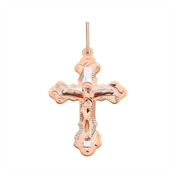 12345 Золотий хрестик. Розп'яття Христове. Артикул UG5522401 12345 грн8,824 12345